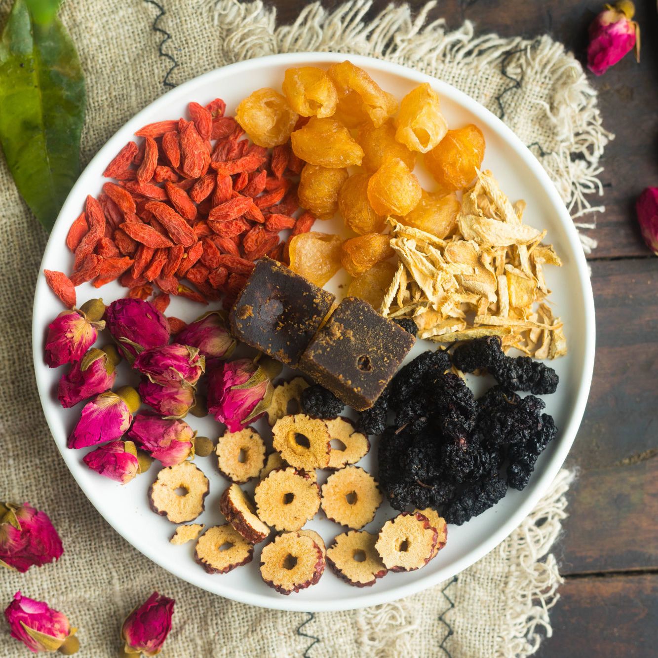 红糖黑糖姜茶暖宫驱寒大姨妈老红糖块纯正补气血姜丝玫瑰花桑葚干