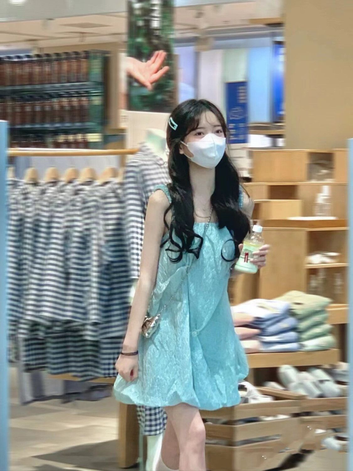 Cha Li Cha Qi Mori Girl Milk Sweet Dress Female Summer Tea Break French Small Princess Suspenders Puff Skirt