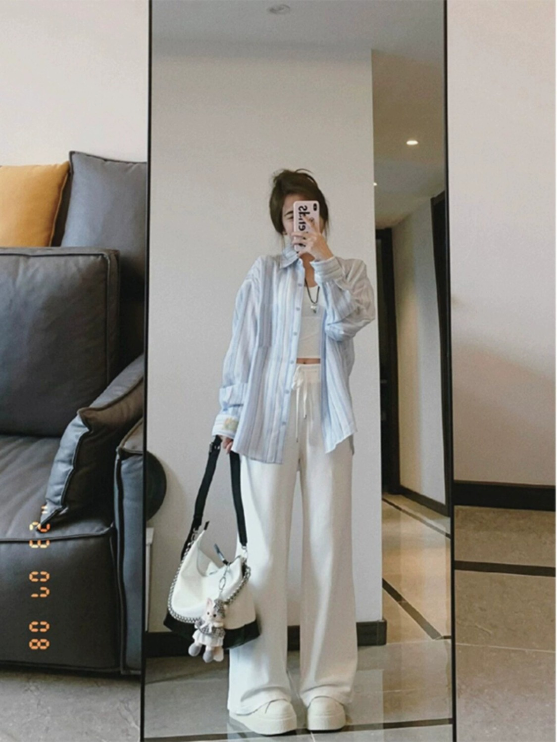 鹽系小個子長袖防曬襯衫女夏季薄款溫柔風淑女氣質寬鬆百搭上衣潮