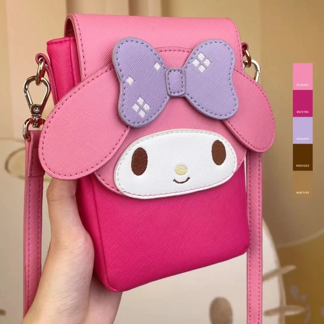 HELLO KITTY/凱蒂貓 時尚潮流ins風單肩斜挎手機包包