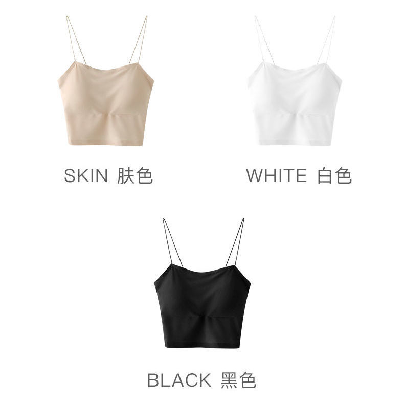 Ou Shibo underwear thin section women's ultra-thin summer no steel ring wrapped chest women's sports camisole female students can wear outside