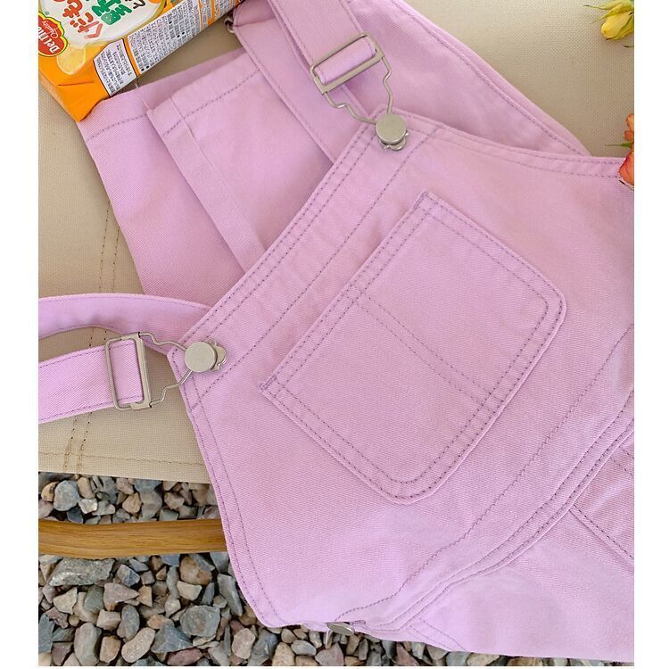 Girls summer suit overalls thin section 2022 new net red fried street trend fashionable two-piece cotton shirt