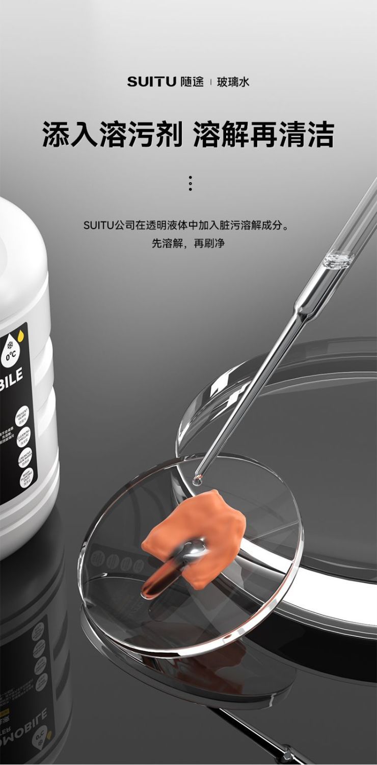 莱鸣 防冻玻璃水无色2L四季通用玻璃强效去污去油膜汽车用品