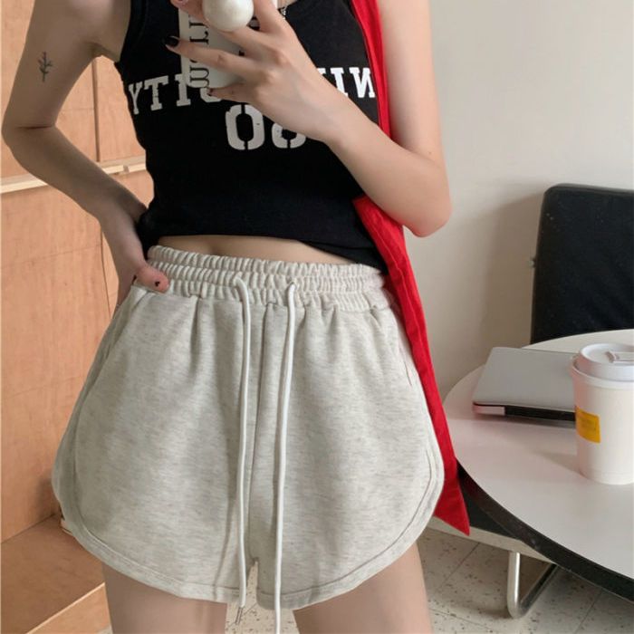Wide-leg pants women's summer new loose and thin high waist large size outerwear casual yoga hot pants sports pants short pants