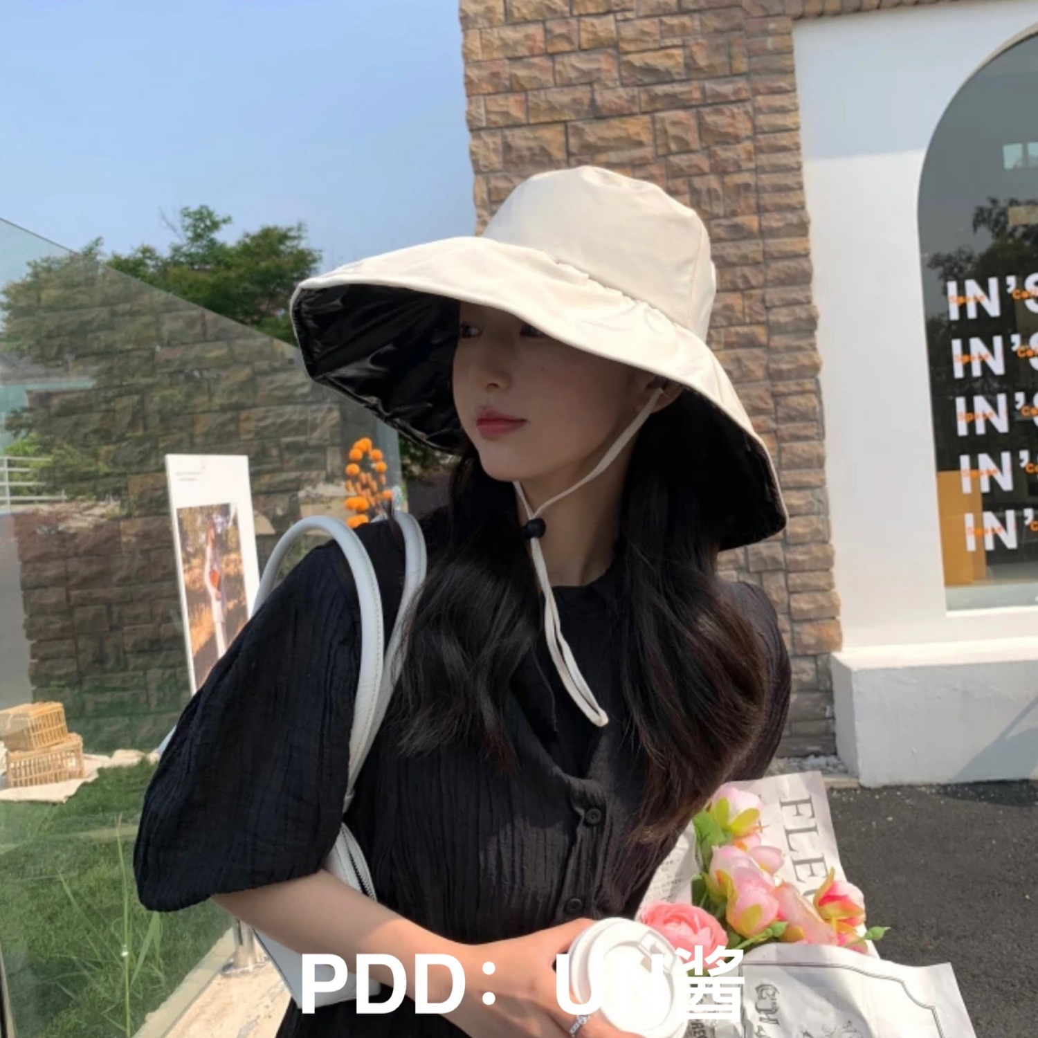 Fisherman hat women's new all-match spring and summer fashion foreign style sunscreen ultraviolet rays big brim cover face sun hat