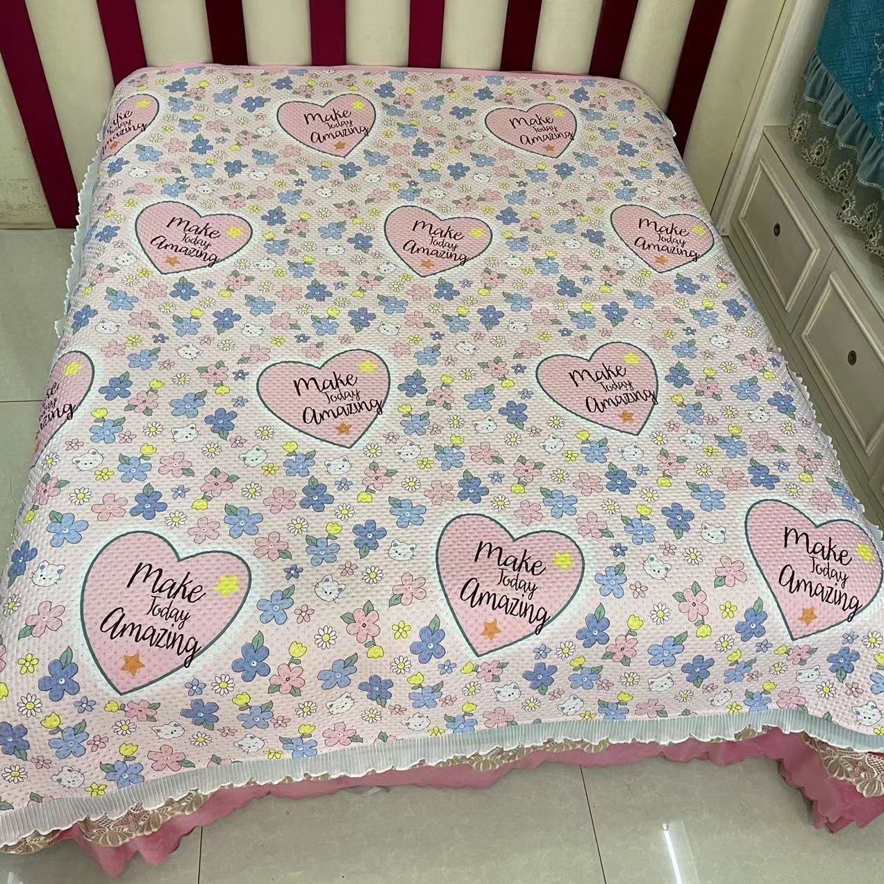 床单单件三层夹棉加厚床盖四季款1 8床双人多功能防滑可机洗床垫 咩吔值得买