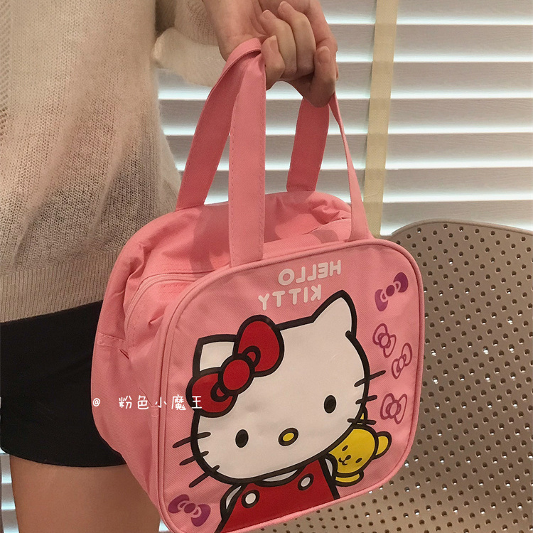 小红书同款化妆包女可爱hellokitty大容量便携化妆品收纳包手提包