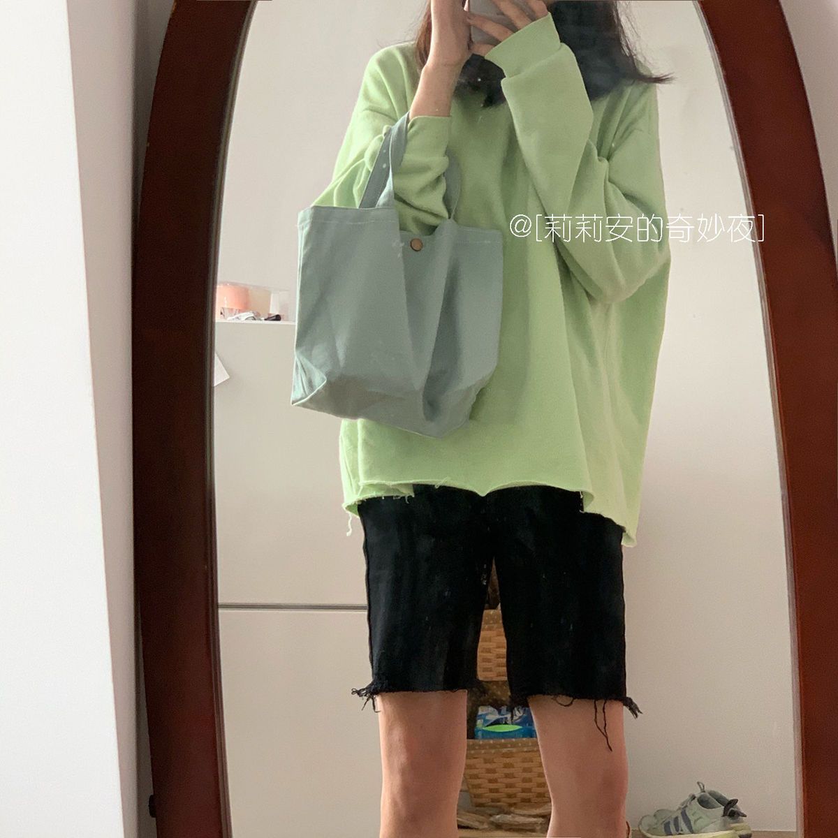 莉莉安马卡龙色系手提包包女新款手拎迷你帆布包女学生韩版薄荷绿
