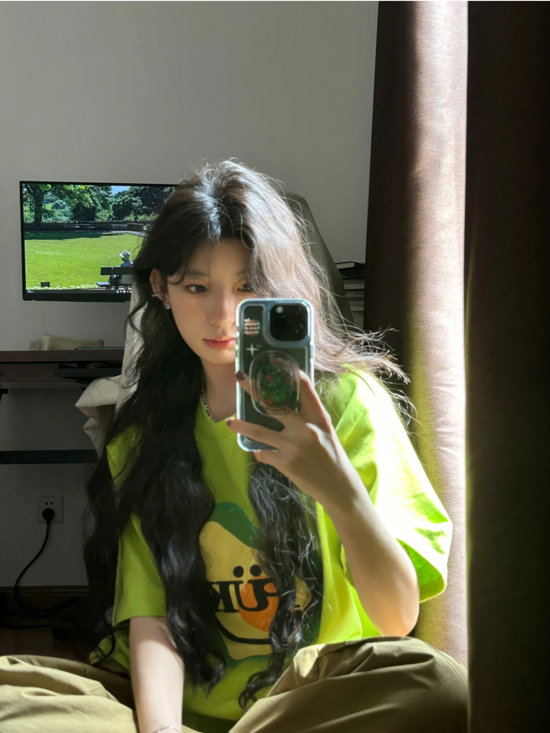 puk Brigi fruit vinyl tide brand dopamine wear couple clothes T-shirt women's short-sleeved summer men's half-sleeved