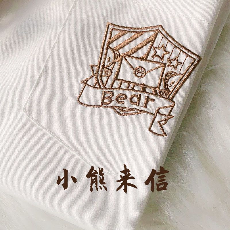 jk dk小熊來信原創襯衫長袖短袖襯衣制服學院風小眾上衣春季日系