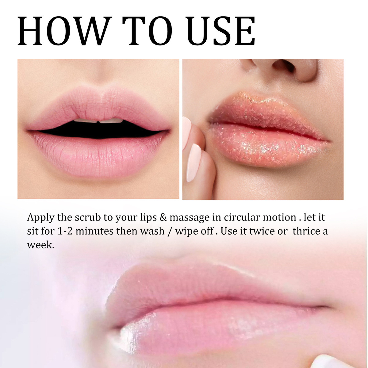 Ophellend Peeling Crème fir d'Lippenlinnen ze reduzéieren, ze befeuchten an dout Haut ze entfernen 2024_voghion.com