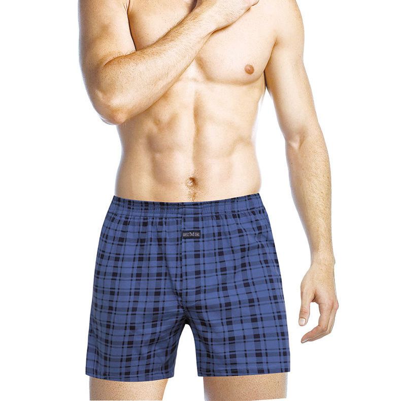 Pure cotton men's pajama pants three-point pants thin section middle-aged and elderly plus fat plus high waist loose Arrow pants large size boxer pants