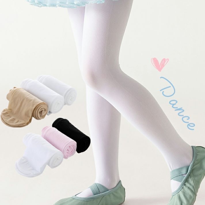 儿童舞蹈袜夏季薄款裤袜女童白色跳舞练功专用袜子超薄内搭裤袜