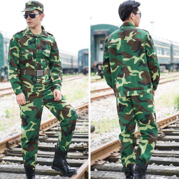 工装套装男女春秋款长袖迷彩服学生军训防污作训服薄款劳保工作服