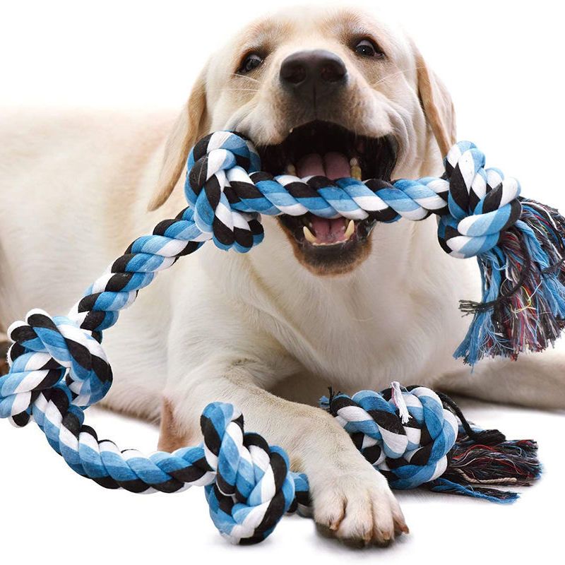 Dog bite rope anti bite knot large dog extra large tug of War dog toy molar cotton rope cleaning pet supplies