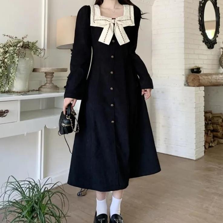 Small fragrant style dress spring and autumn women's large size new French style waist slimming lady temperament high-end skirt