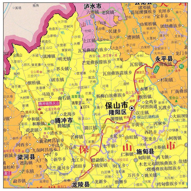 推荐全新版2021年云南省地图中国世界交通物流办公学校卧室学习墙