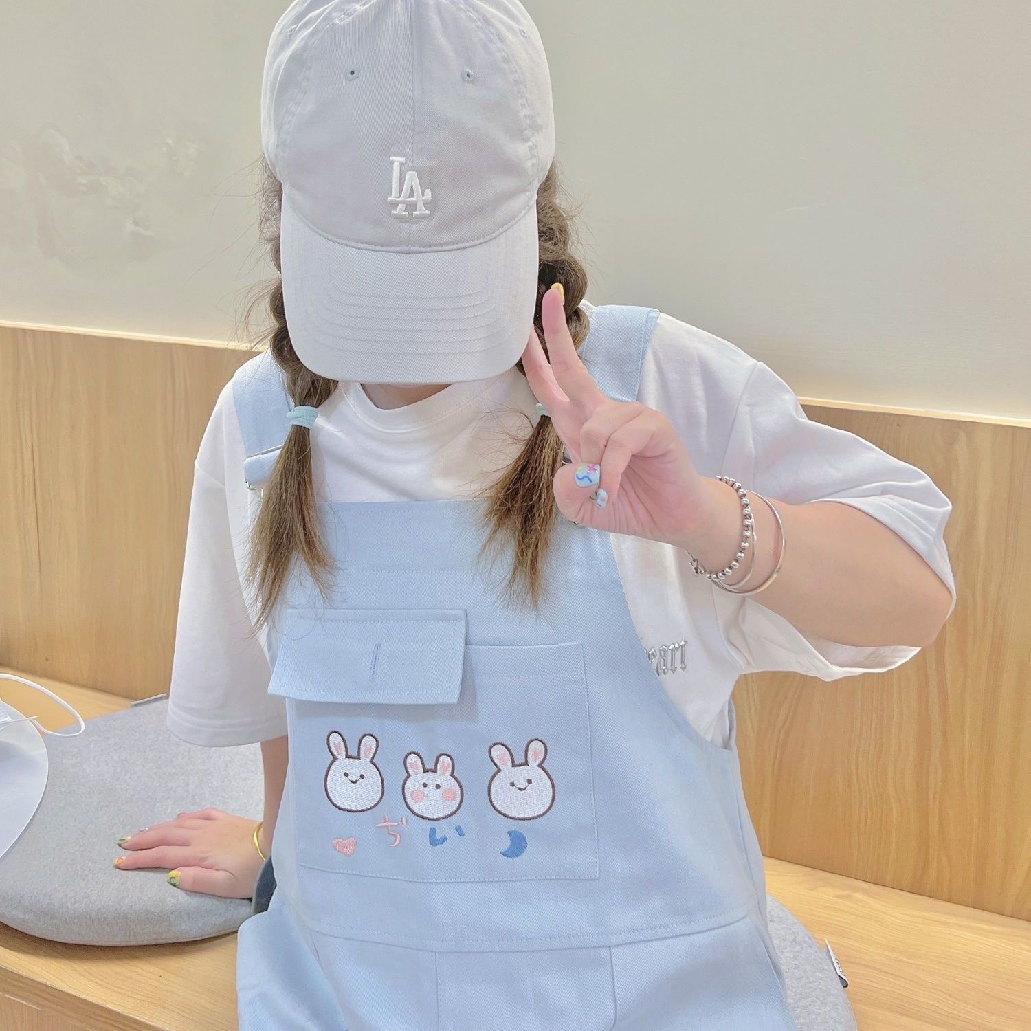 Best Han Japanese girl suit cute overalls shorts female summer student small fresh one-piece big boy wide-leg pants