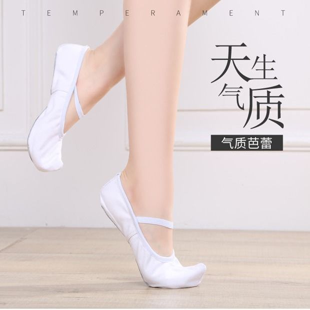 朝鲜舞鞋成人女儿童舞蹈鞋软底跳舞鞋白色平底练功鞋中国舞鞋白色