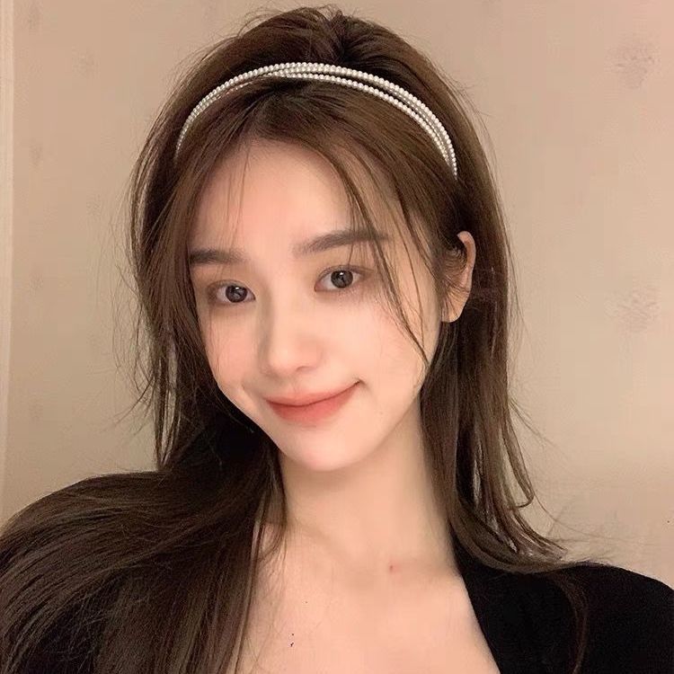 Pearl headband retro French forest style super fairy headband internet celebrity 2021 new style going out hairpin hairband jewelry