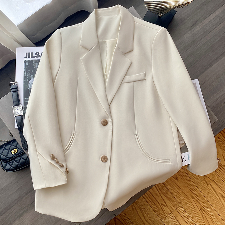 High-end suit jacket for women in autumn new Korean style small loose temperament goddess style casual suit top