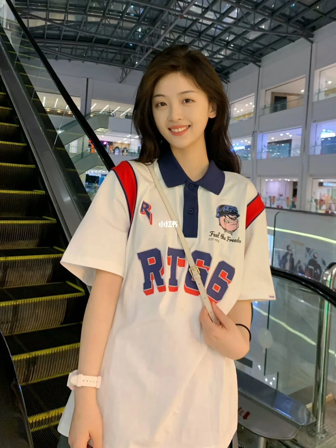 American letter street net red baseball uniform splicing contrast color Polo collar short-sleeved t-shirt top women's summer loose casual