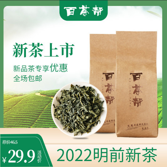 日照绿茶2022早春新茶一级明前250g袋装500克茶叶鲜叶嫩芽BCB63