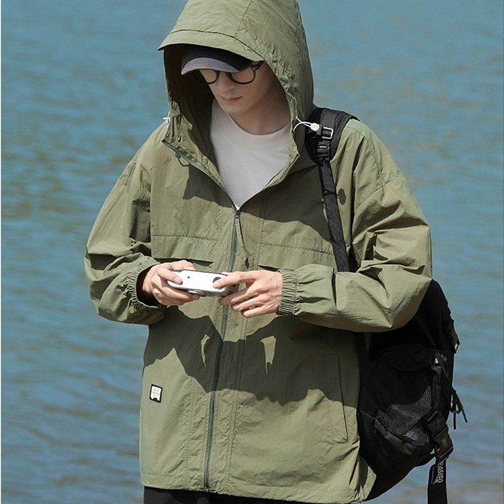 Summer sun protection clothing men's light and breathable tide brand casual all-match tops American style functional wind outdoor sports jacket