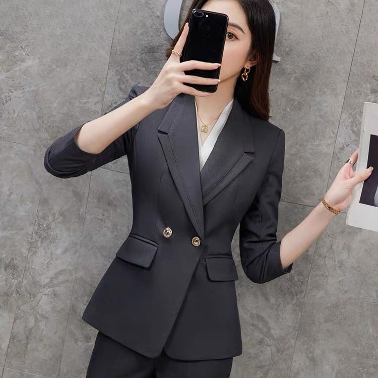 職場西裝外套女春秋小個子工作服休閒高端正裝氣質職業裝套裝西服