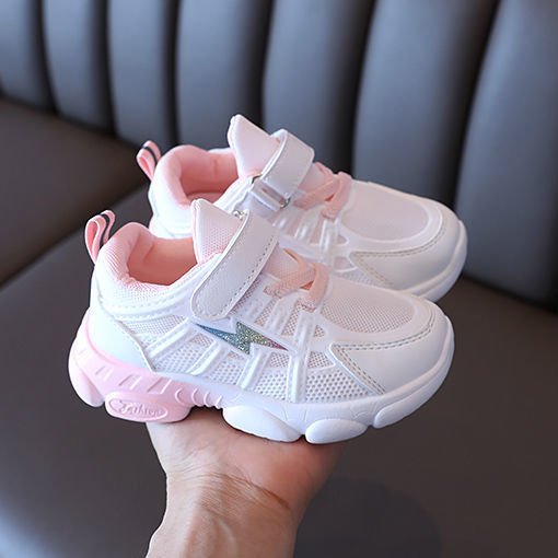 Girls autumn and winter sports shoes leather breathable soft bottom 2022 new little girl baby baby toddler shoes all-match