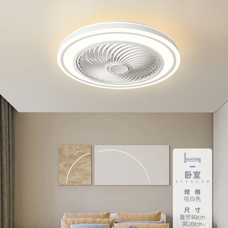 智能变频LED吸顶风扇灯吊扇灯现代简约卧室客厅餐厅超薄一体吊灯