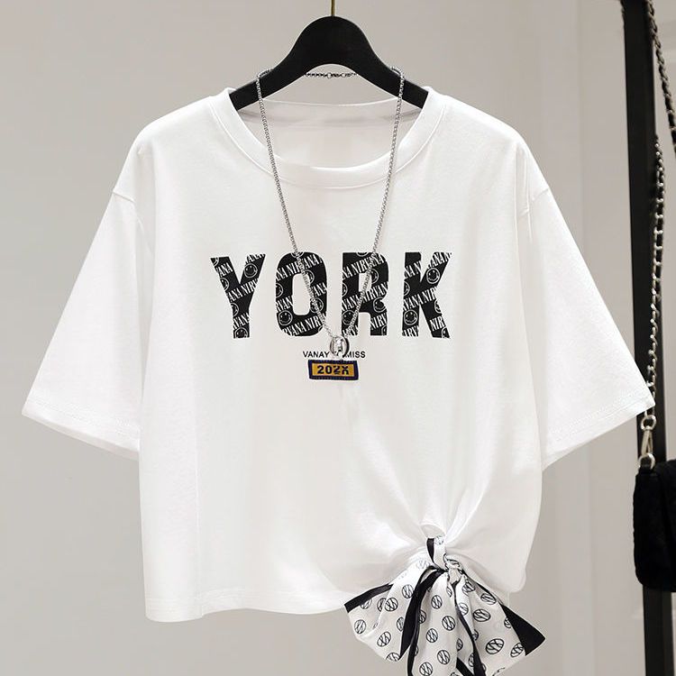 Short-sleeved t-shirt women's 2021 summer new Korean version of ins tide design sexy niche strap hot girl short top clothes
