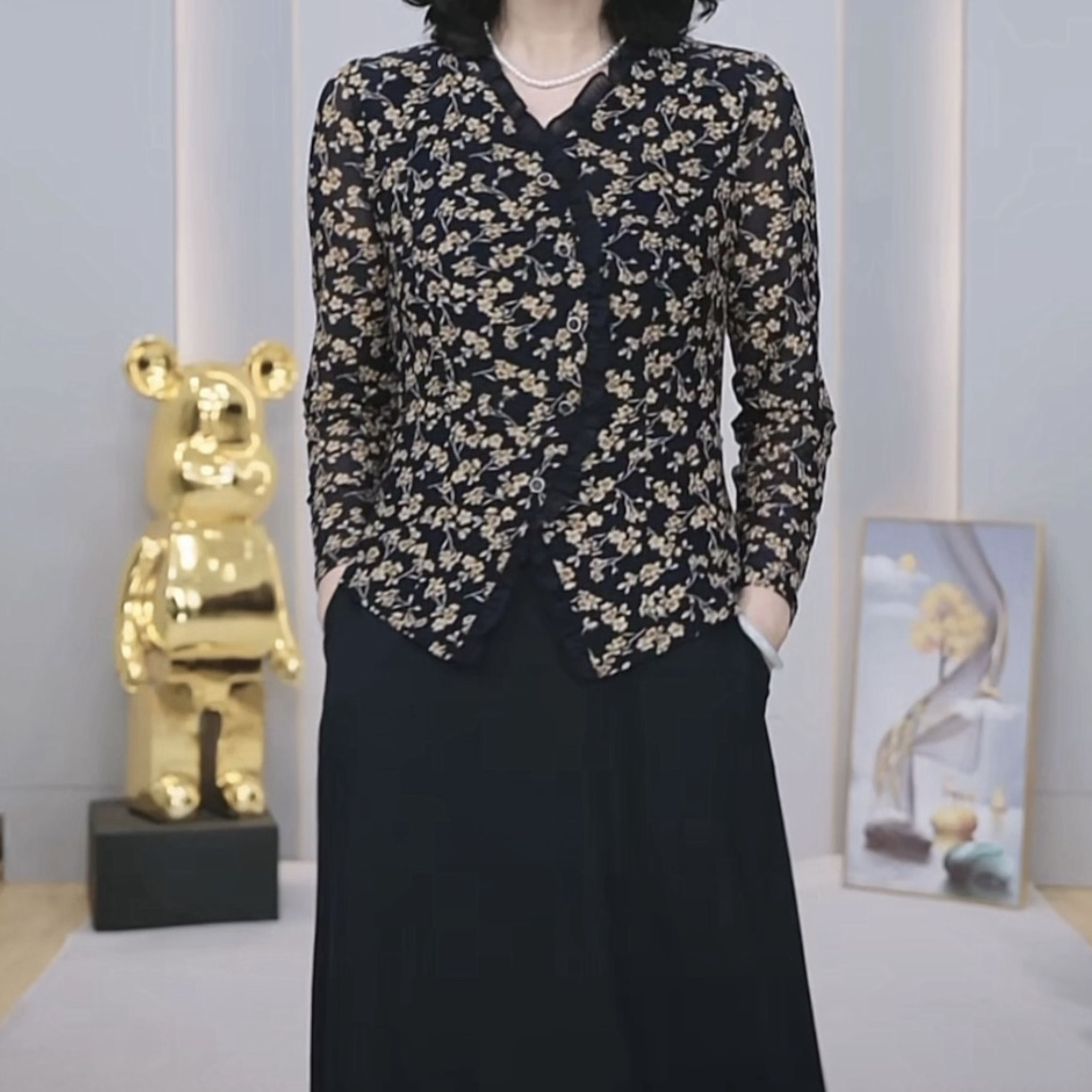 時尚台灣沙假兩件套裝連衣裙2023新款女春夏修身長袖高檔洋氣裙子
