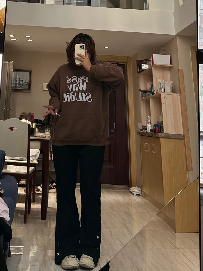 特大碼300斤胖mm黑色高腰微喇牛仔褲女春秋新款寬鬆顯瘦喇叭長褲2