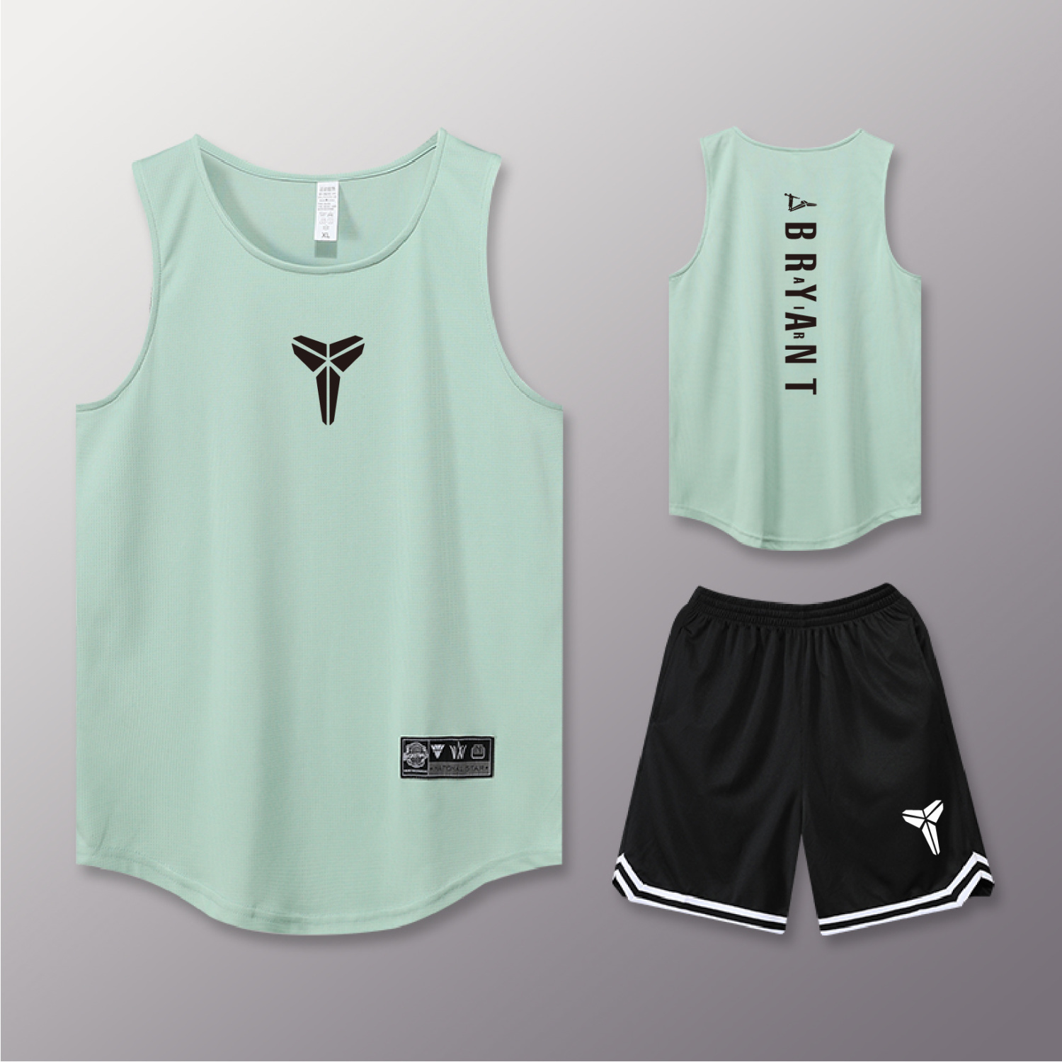 篮球服美式速干无袖球服套装男女科比飞人背心背心训练服运动