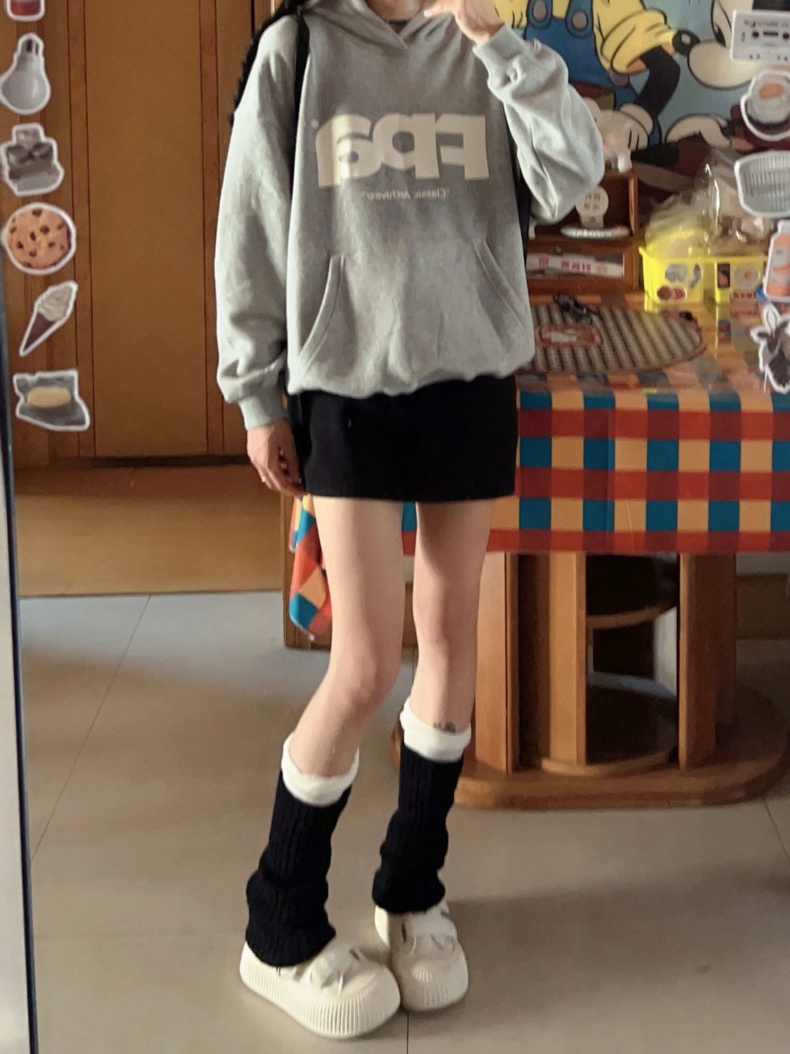 美式復古字母印花連帽衛衣女秋冬新款oversize慵懶休閒chic外套潮