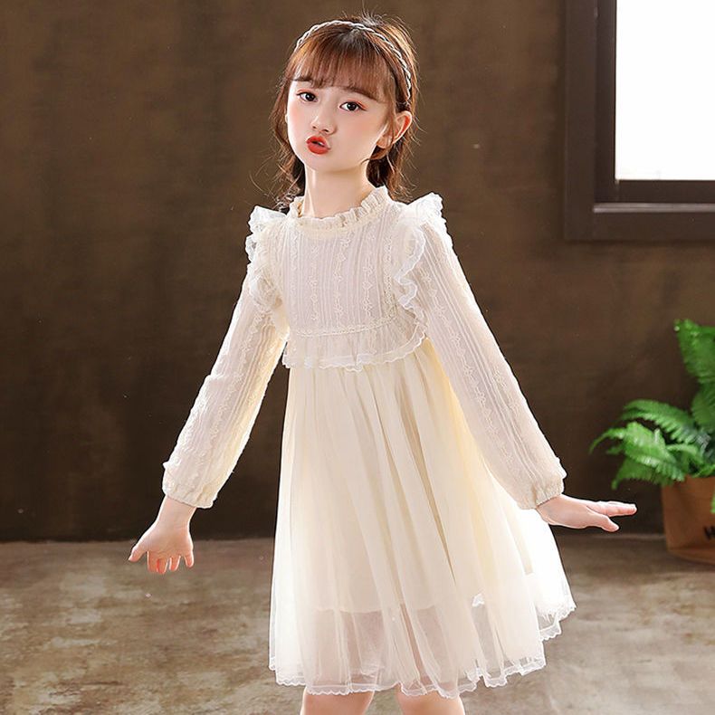 Girls dress skirt foreign style princess wedding flower girl wedding dress children host catwalk birthday piano costume