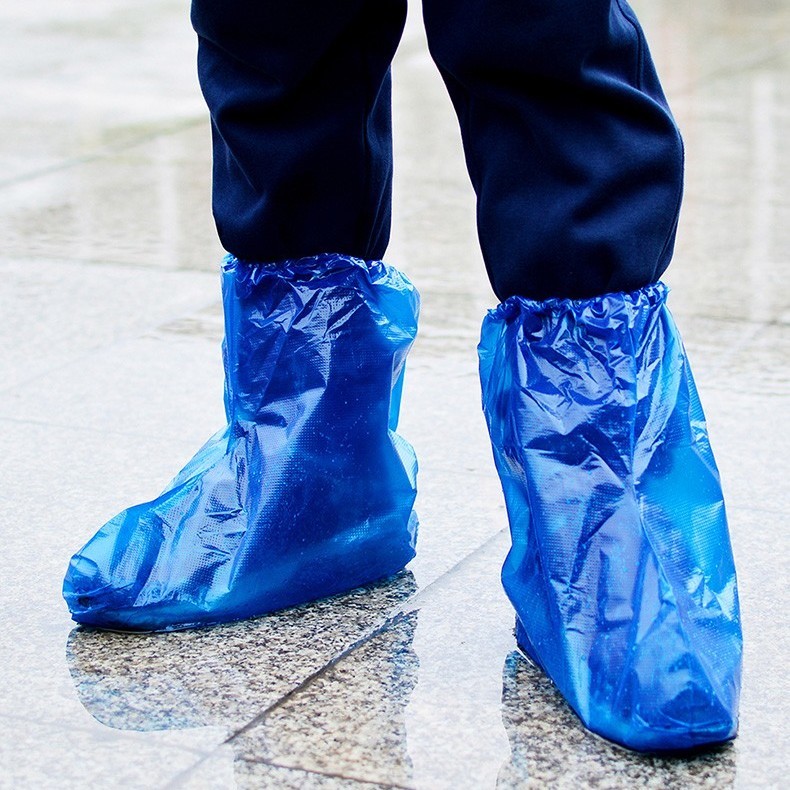 Outdoor thickened non-slip rain shoe covers for breeding farms, disposable boot covers, mid-tube waterproof foot covers, new rain boots