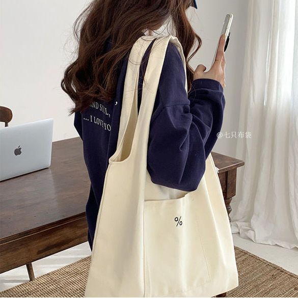 Bags for women 2021 new versatile fairy canvas bag open large capacity ins female student shoulder bag handbag