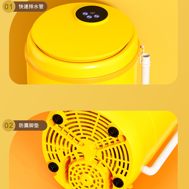 Changhong Sunshine Washing Machine Mini Small Washing One Baby Children's Underwear Home Semi-automatic Single Barrel Sterilization