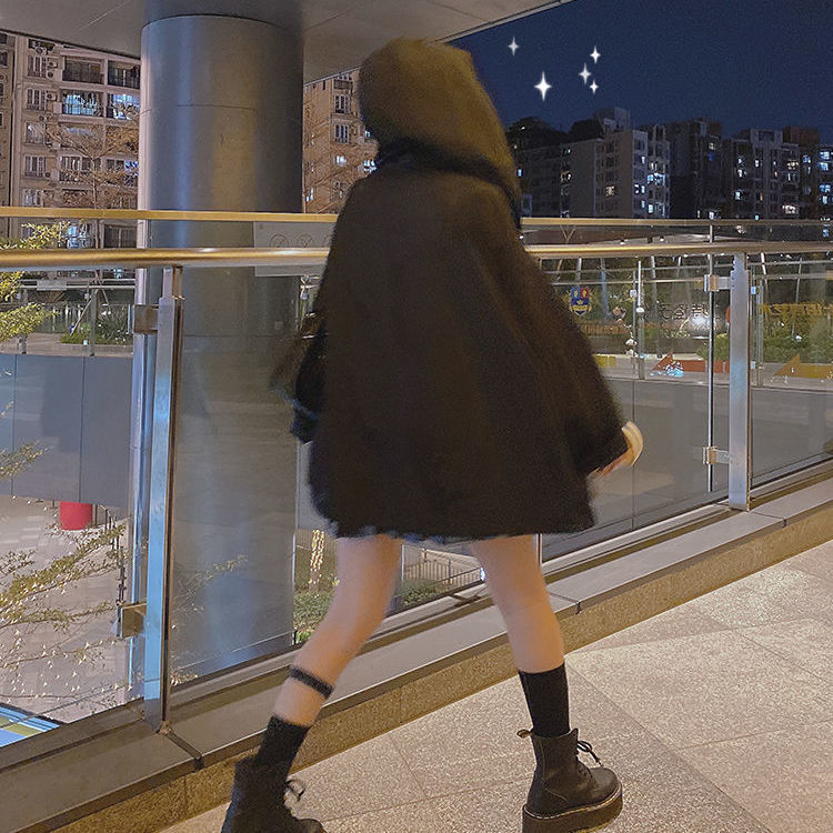 Hooded windbreaker coat female 2022 new spring and autumn temperament casual loose slimming Joker bf Harajuku trend ins
