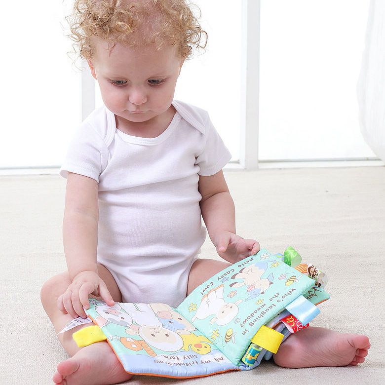 宝宝布书早教婴儿立体撕不烂益智玩具可咬响响纸幼儿童尾巴6个月8