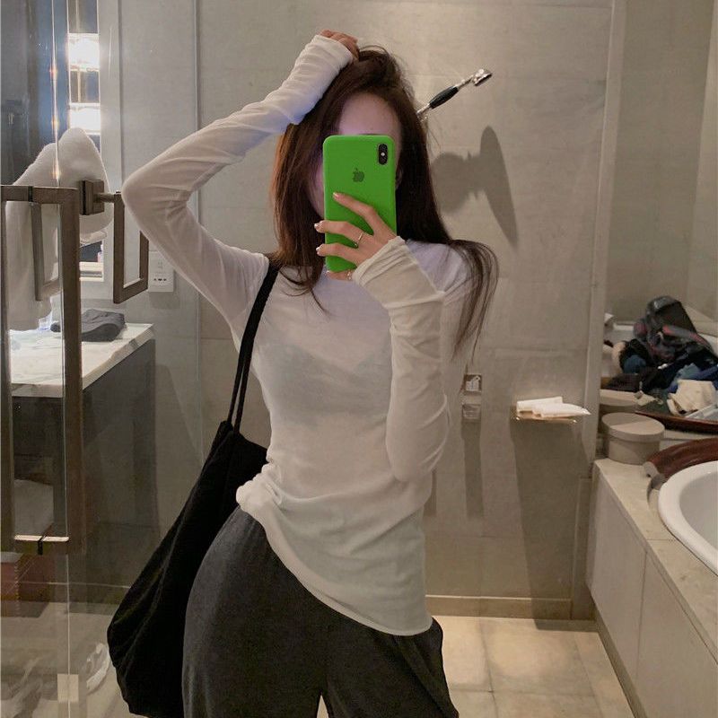 防曬衣服女夏季新款學生韓版寬鬆防紫外線冰絲薄款長袖t恤ins上衣