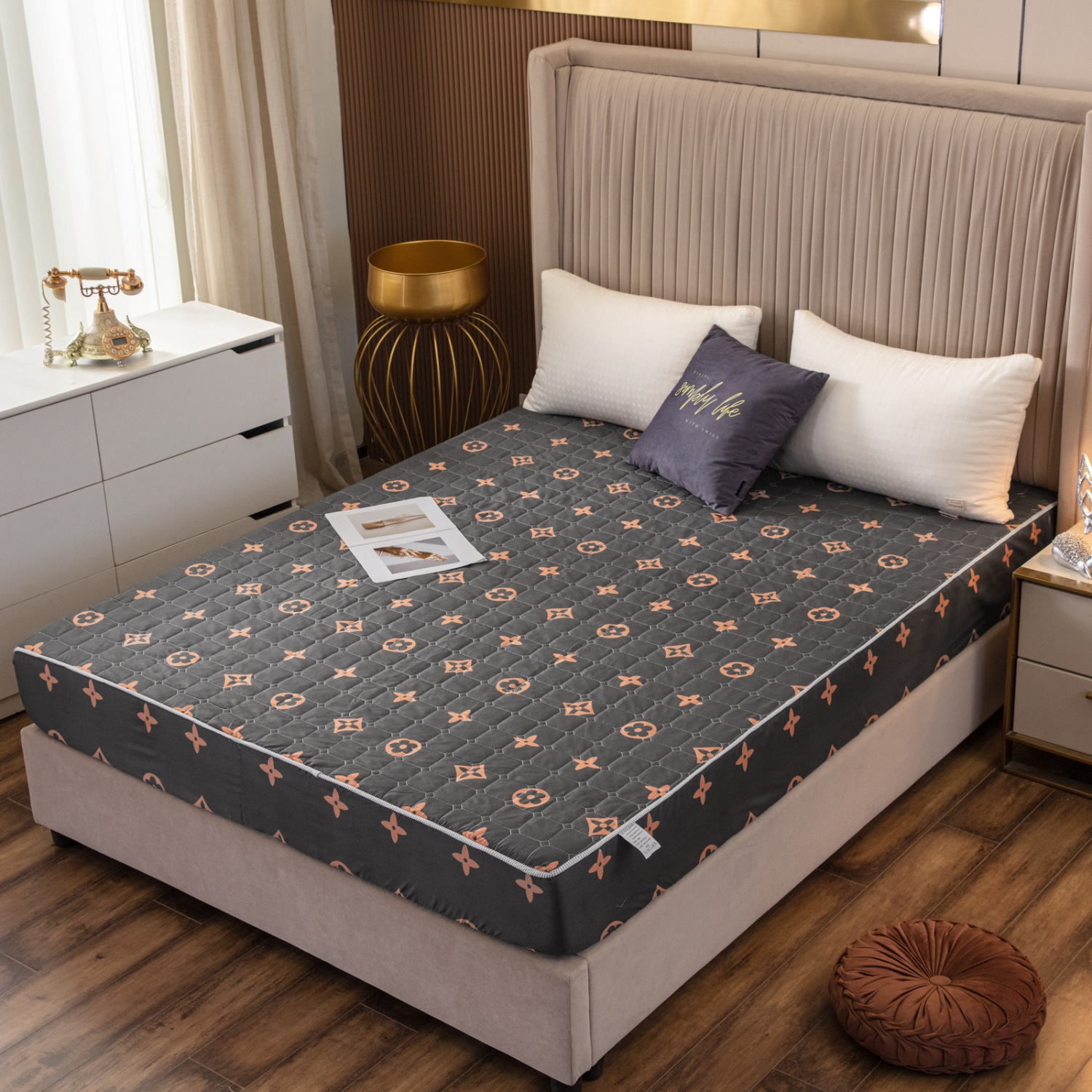 床笠夹棉四季通用床罩床单床垫固定防滑席梦思保护套全包可机洗 咩吔值得买