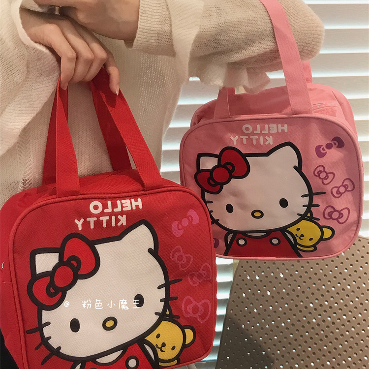 小红书同款化妆包女可爱hellokitty大容量便携化妆品收纳包手提包