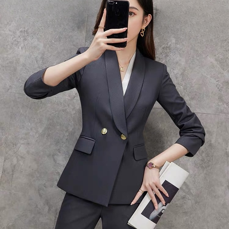 高端西裝套裝女春秋新款職業裝氣質女神范面試正裝工作服西服工裝