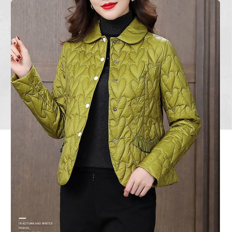 Women's coat jacket new style small fragrant wind short cotton jacket autumn and winter style outer wear elderly women's mother's coat