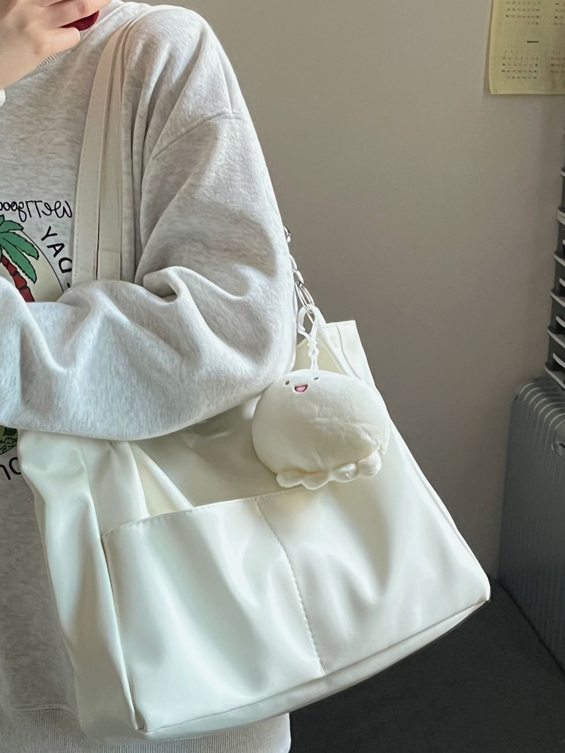 高級感大包包女2023新款時尚手提通勤托特包大容量學生上課單肩包