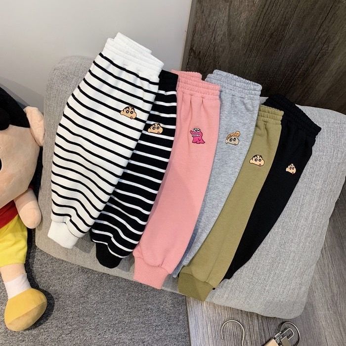Children's trousers 2021 spring and autumn plus velvet new cotton comfortable loose baby trousers cute children's trousers