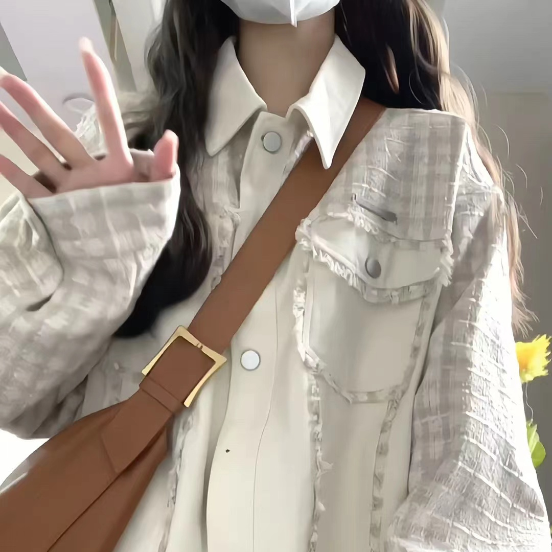 高級感!!!【小香風外套】polo領開衫衛衣女INS韓版寬鬆學生上衣服